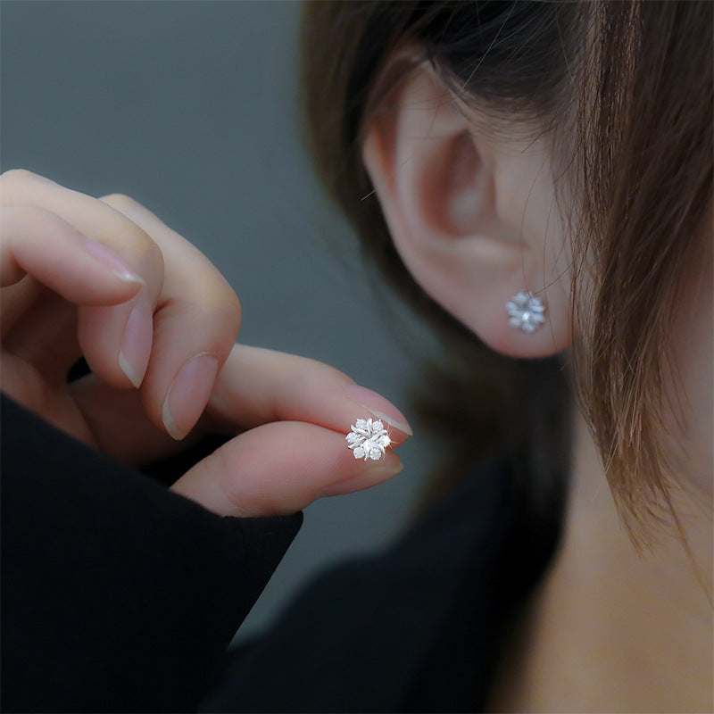 Silver Bloom Whisper Studs
